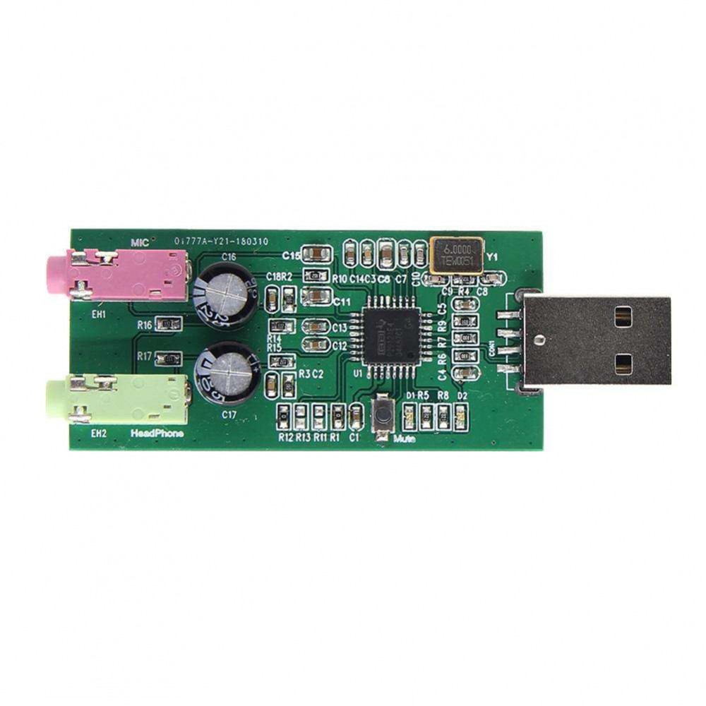 PCM2912-UAC USB Audio Card w Microphone Input and Stereo Headphone Output