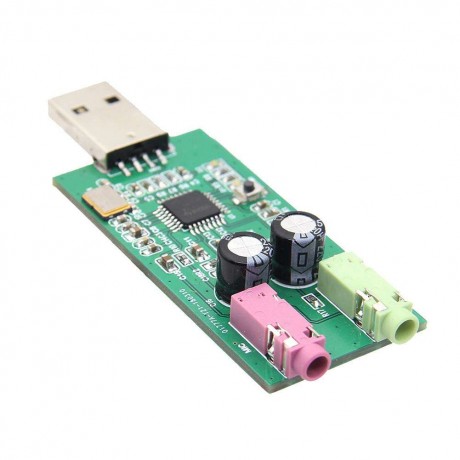 PCM2912-UAC USB Audio Card w Microphone Input and Stereo Headphone Output