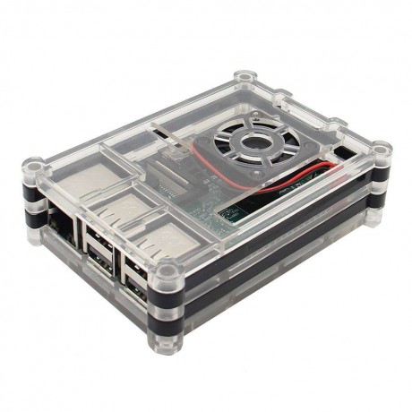 5 Layer ABS Case Enclosure Box Holder for 3 Model B 2BBlack