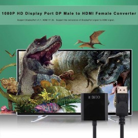 1080P HD Display Port DP Male to HDMI Female Converter Adapter CableBlack