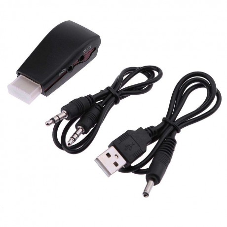 HDMI Male to VGA Female Video Converter Adapter with USB Audio CableBlack