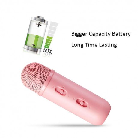 Xii Wireless B1 Condenser Karaoke Microphone Handheld Record Music Pink