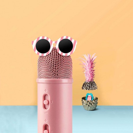 Xii Wireless B1 Condenser Karaoke Microphone Handheld Record Music Pink