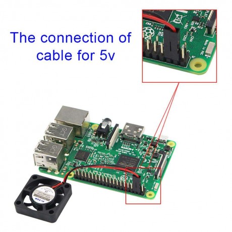 Brushless CPU Cooling Fan for RasPi 3 Model B 2 Model BB