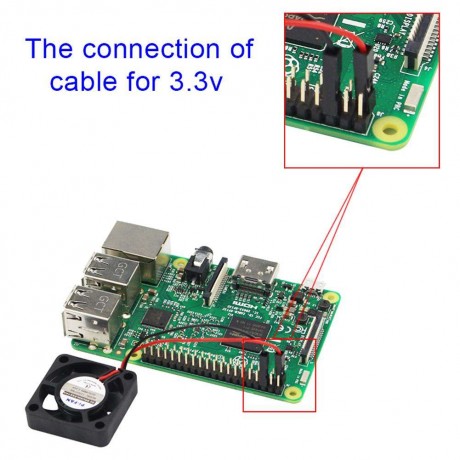 Brushless CPU Cooling Fan for RasPi 3 Model B 2 Model BB