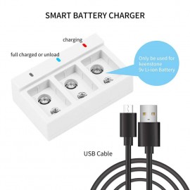 3 in 1 800mAh Li-Po Rechargeable Battery9V Smart USB Charger for Drones