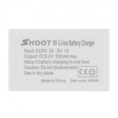 3 in 1 800mAh Li-Po Rechargeable Battery9V Smart USB Charger for Drones