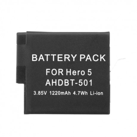 1220mAh 3.85V Li-ion Battery for Gopro Hero 5 6 7 BT-501 AHDBT-501 Black